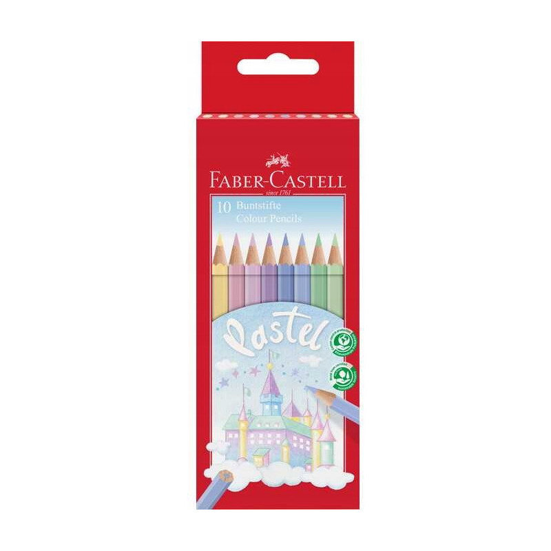 Kredki ZAMEK 10 kolorów pastelowe 111211 FABER-CASTELL