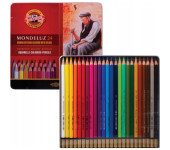 Kredki MONDELUZ 24 kol. opakowanie metalowe 3724 KOH-I-NOOR