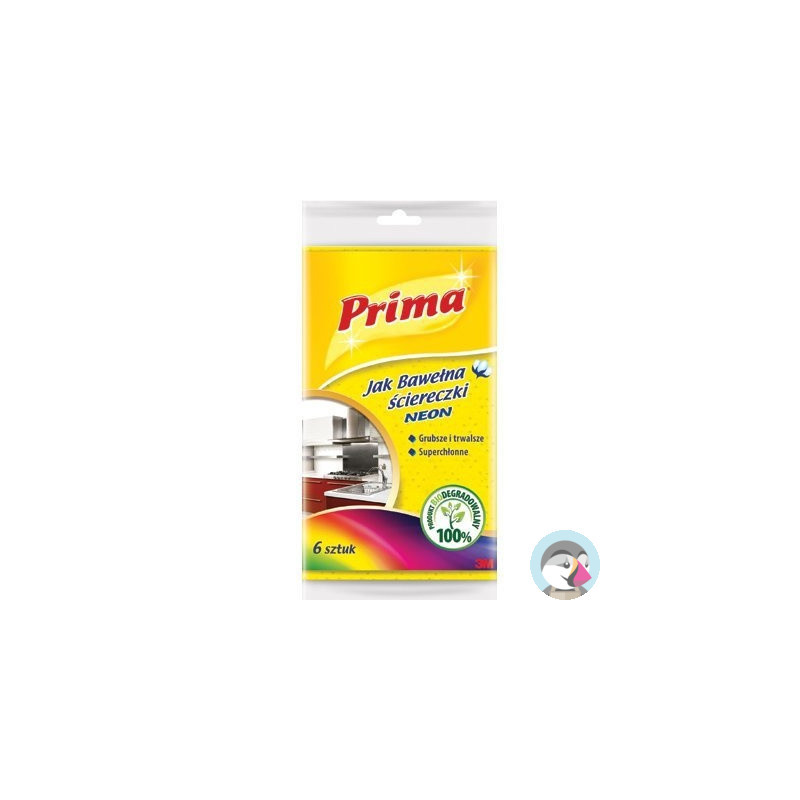 Ściereczki PRIMA Neon jak bawełna 6 szt. XA004806056/XA004806577