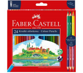 Kredki ołówkowe ZAMEK 24kolory + 3 kredki dwustronne edycja limitowana 201481 FABER-CASTELL