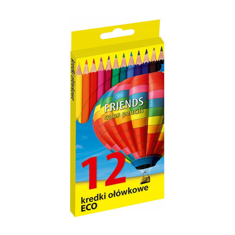 Kredki ołówkowe FRIENDS ECO 12 kolorów 170-2302