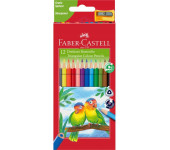 Kredki ECO COLOUR trójkątne 12 kol. + temperówka 120523 FABER-CASTELL