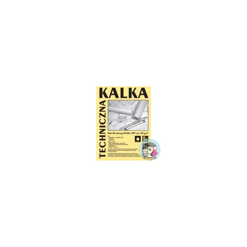 Kalka kreślarska techniczna A4 90g. 10 arkuszy DA4910 KOH-I-NOOR