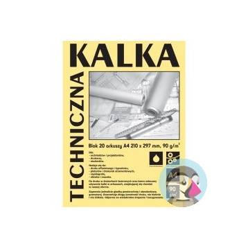 Kalka kreślarska techniczna A4 90g. 10 arkuszy DA4910 KOH-I-NOOR