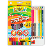 Kredki ołówkowe dwustronne Jumbo 12szt. 24 kolorów z temp.TT7840 PENMATE