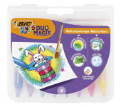 Kredki KIDS DUO MAGIX + pędzelek 8 kolorów 989683 BIC