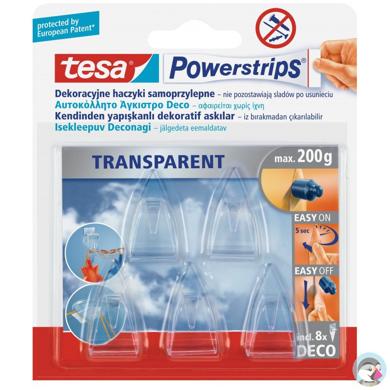 Haczyki samoprzylepne POWERSTRIPS Deco (5szt.) blister 58900-00017 TESA