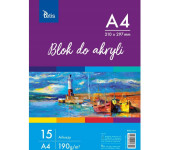 Blok do akryli A4 15k 190g KB012-A4 TETIS