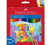 Kredki akwarelowez pędzelkiem RYBKA 24 kolory opak. kartonowe 114425 Faber-Castell