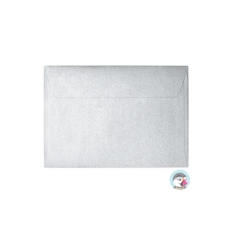 Koperta B7 PEARL srebrny 120g (10szt.) 280514 Galeria Papieru