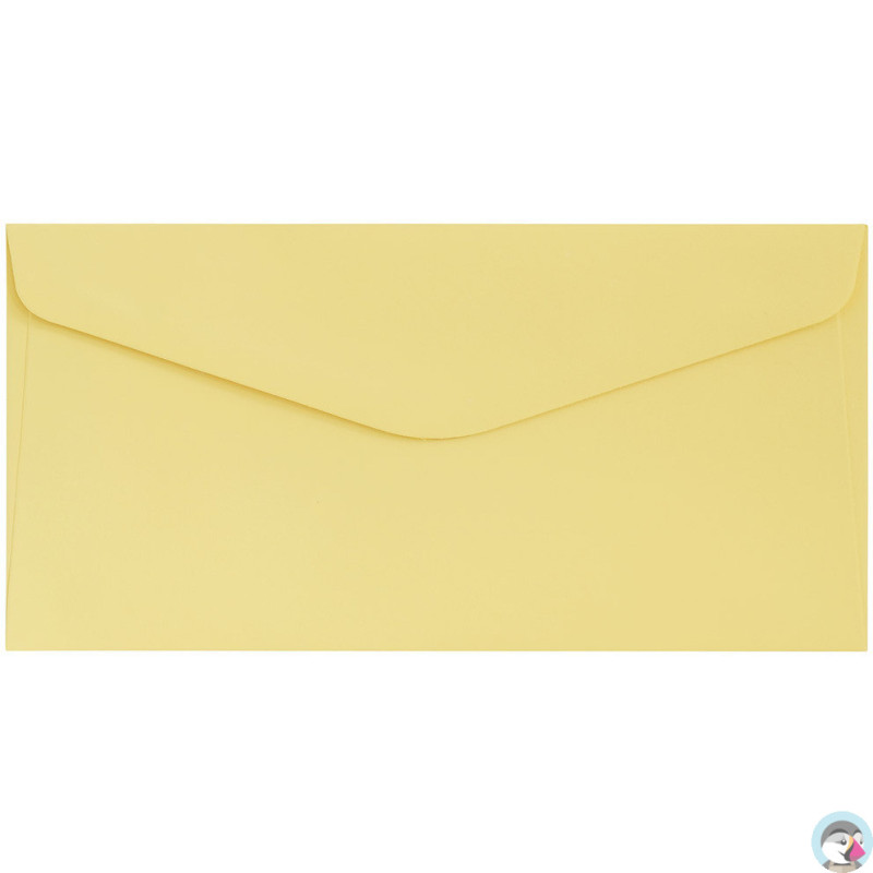 Koperta DL gładki żółty satynowany 120g. (10szt.) 280137 Galeria Papieru