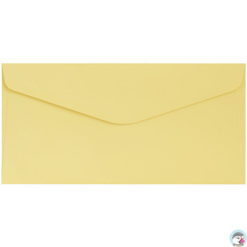 Koperta DL gładki żółty satynowany 120g. (10szt.) 280137 Galeria Papieru
