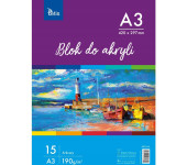 Blok do akryli A3 15k 190g KB012-A3 TETIS