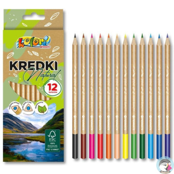 Kredki ołówkowe trójkątne natural 12 kolorów KOLORI TT8887 PENMATE
