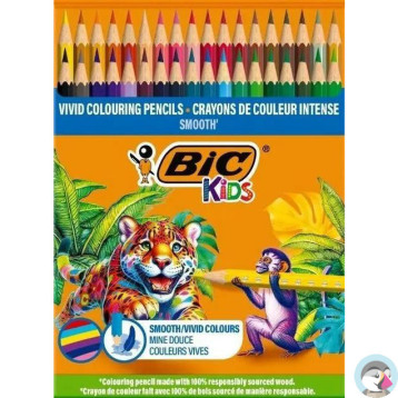 Kredki drewniane ECO SMOOTH 48 kolorów 303184 BIC