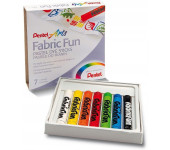 Kredki pastele do tkanin PENTEL 7kolorów PTS7