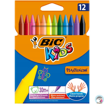 Kredki świecowe 12kol. Plastidecor 945764 BIC