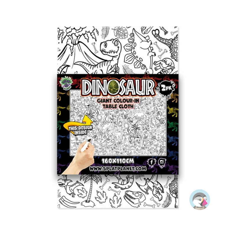 Obrus do kolorowania 160x110cm DINOZAURY (2szt.) Panta Plast