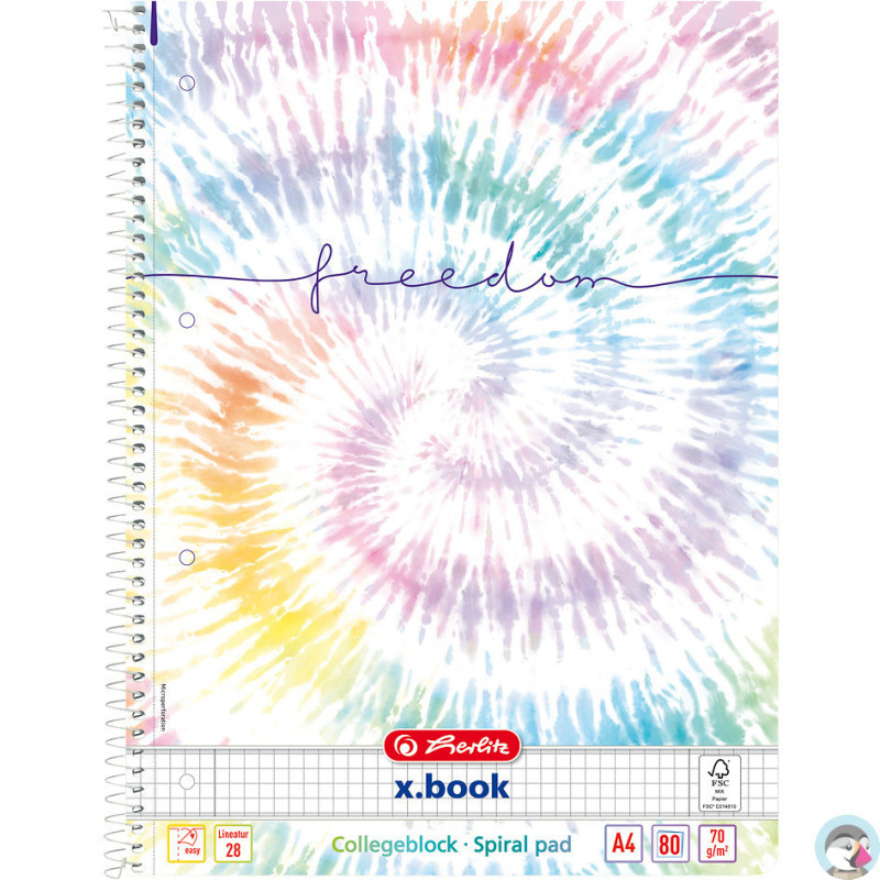 Kołozeszyt A4 80k kratka FREEDOM NEW BATIK 400173296 HERLITZ