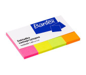 Zakładki indeksująca samoprzylepne 20x50mm Zestaw 4 kolory x 40 szt. neonowe 400086402 BANTEX