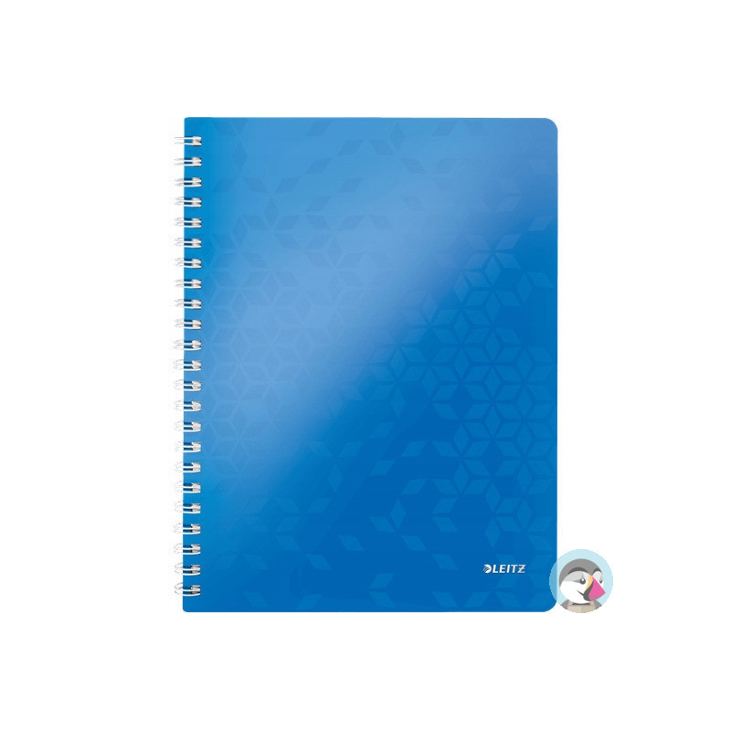 Kołonotatnik LEITZ WOW A4 80k PP kratka niebieski 46380036