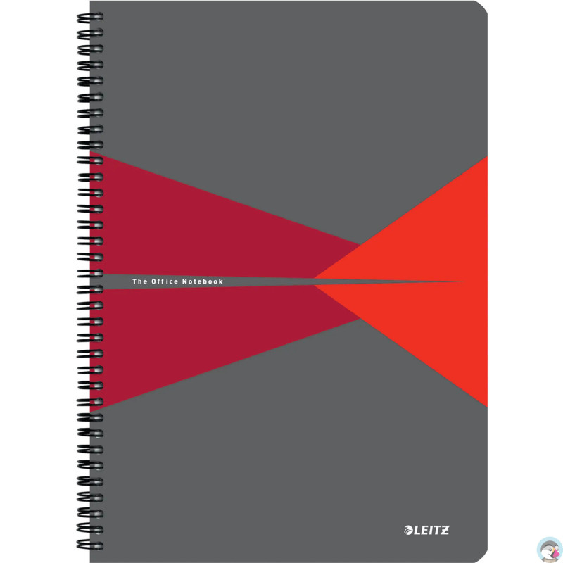 Kołonotatnik Office Card A4 w kratkę czerwony 46471025 LEITZ