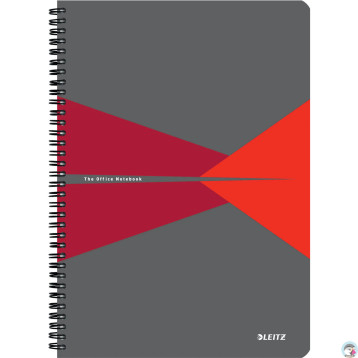 Kołonotatnik Office Card A4 w kratkę czerwony 46471025 LEITZ