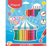 Kredki trójkątne MAPED COLORPEPS JUMBO 18kolorów 834012