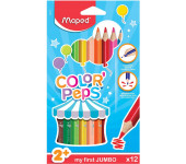 Kredki trójkątne MAPED COLORPEPS JUMBO TRÓJKĄTNE 12kolorów 834010