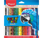 Kredki Color Peps Animals trójkątne 24 szt pud. z zaw. 832224 MAPED