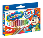 Kredki szkolne z glinki kaolinowej Zestaw 18 kredek BAMBINO St.Majewski
