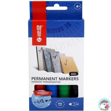 Marker permanentny M200 końcówka okrągła 3mm 4 kolory MM200-99 MEMOBE