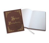 Księga Pamiątkowa złocona brązowa 255x320mm 100kartek 319-034 WARTA