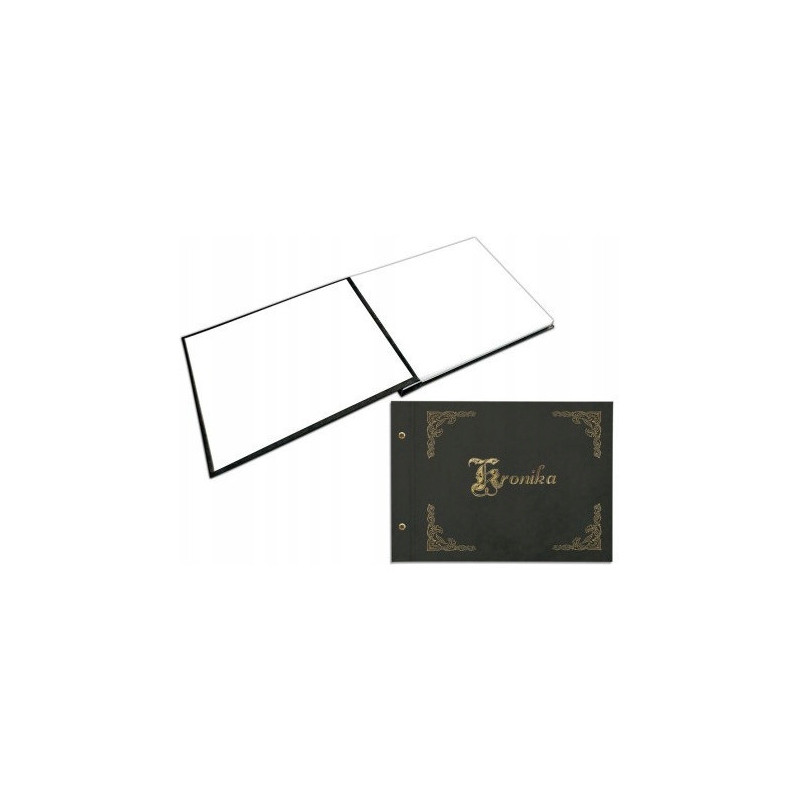 Kronika 345x255mm pozioma złocona czarna 1824-319-018 WARTA