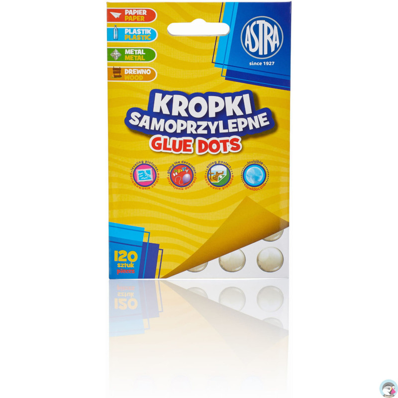 Kropki samoprzylepne 120 sztuk Masa mocująca GLUE DOTS 401119002 ASTRA