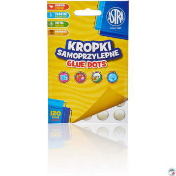 Kropki samoprzylepne 120 sztuk Masa mocująca GLUE DOTS 401119002 ASTRA
