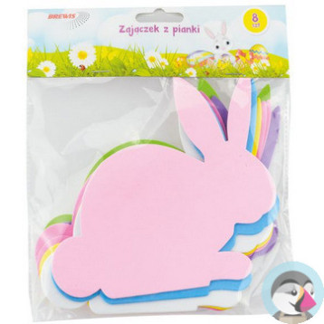 Zajączek z pianki WIELKANOC PVE08 681454 (8SZT.)MIX