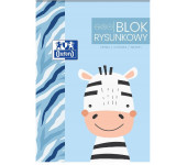 Blok rysunkowy szkolny A4 biały 20 kartek 120g KIDS 400170339 OXFORD