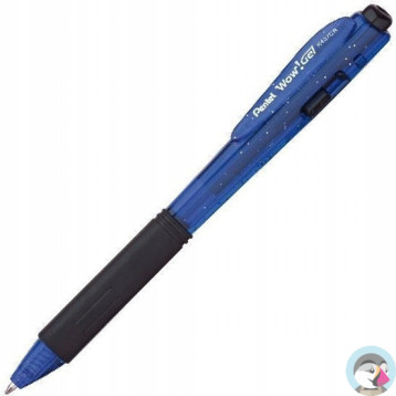 Długopis żelowy WOW K437CR/C niebieski pstryk.gum.uchwyt PENTEL