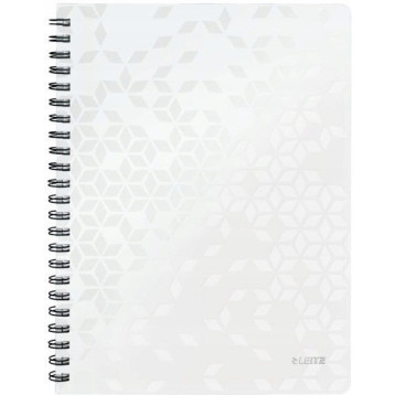 Kołonotatnik LEITZ WOW A4 80k PP kratka biały 46380001 Kołonotatnik LEITZ WOW A4 80k PP kratka biały 46380001