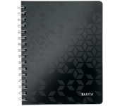 Kołonotatnik w kratkę A5 PP Leitz WOW, czarny 46410095