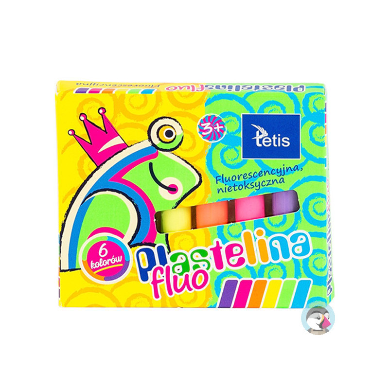 Plastelina FLUO 6kol.15g KP002-A TETIS