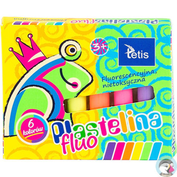 Plastelina FLUO 6kol.15g KP002-A TETIS