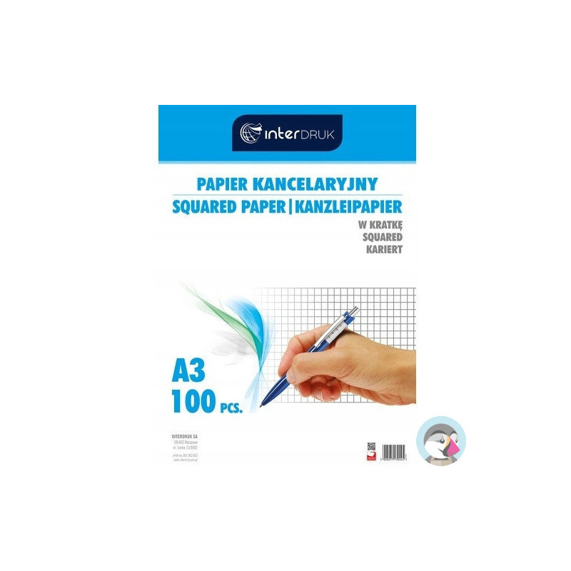 Papier kancelaryjny A3 kratka(100) INTERDRUK