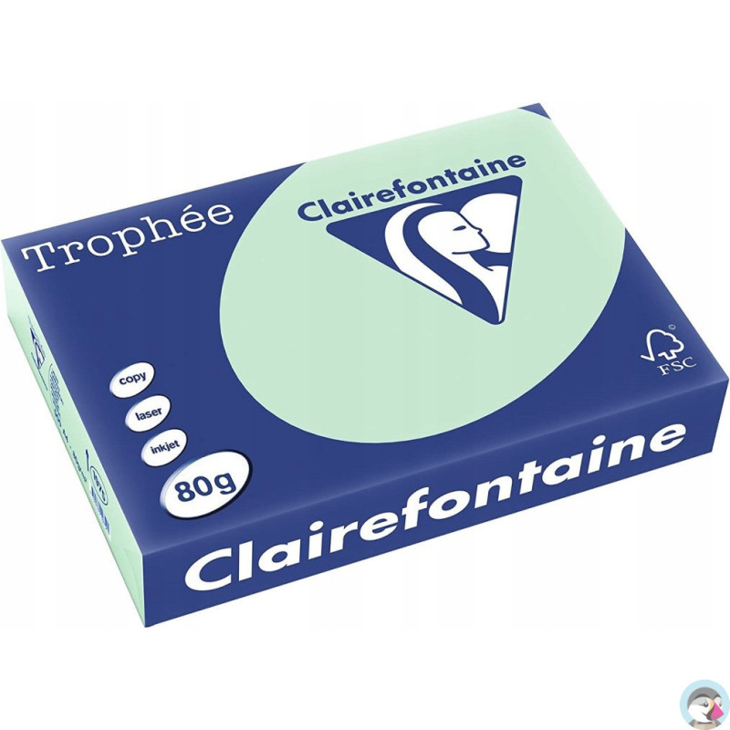 Papier ksero A4 80g TROPHEE XCA41975 zieleń CLAIREFONTAINE