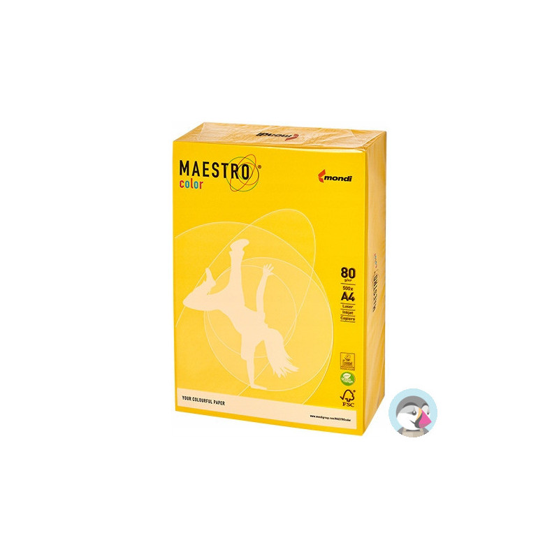 Papier ksero A4 80g MAESTRO COLOR IG50 Intensywny żółć siarkowa