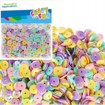Cekiny metaliczne pastelowe mix 42,5g CRAFT WITH FUN 531732