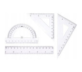 Zestaw geometryczny linijką 15cm BL001-AK TETIS