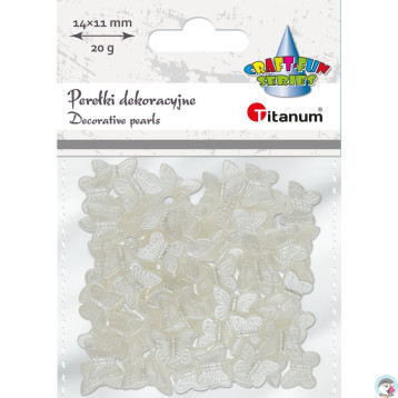 Koraliki perełki motylki 20g, 14x11mm 649894 TITANUM