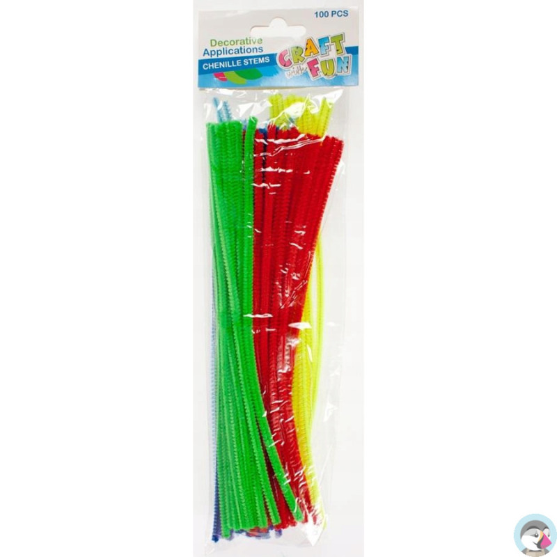 Druciki kreatywne mix kol. 30cm 100szt. CRAFT WITH FUN 327020